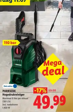 Lidl Parkside hogedrukreiniger aanbieding