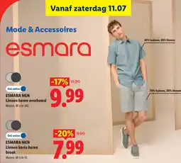 Lidl Esmara men linnen heren overhemd aanbieding