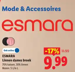 Lidl Esmara Linnen dames broek aanbieding