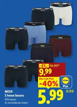 Lidl MEXX 2 heren boxers aanbieding