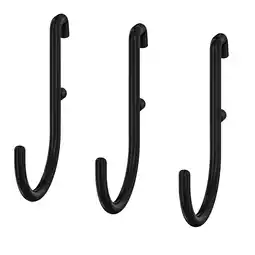 IKEA Drie zwarte metalen haken, in de vorm van j, om voorwerpen op te hangen aanbieding