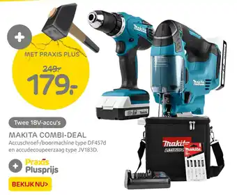 Praxis Makita combi-deal aanbieding