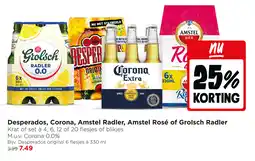 Jumbo Desperados, Corona, Amstel Radler, Amstel Rosé of Grolsch Radler aanbieding