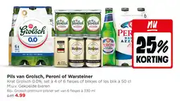 Jumbo Pils van Grolsch, Peroni of Warsteiner aanbieding