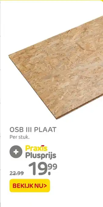 Praxis OSB III plaat aanbieding