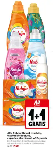 Jumbo Alle Robijn Klein & Krachtig, wasmiddeldoekjes, capsules, Quickwash of Drywash aanbieding