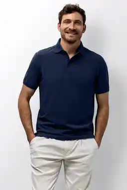 Wehkamp State of Art regular polo donkerblauw aanbieding