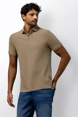 Wehkamp State of Art regular polo beige aanbieding