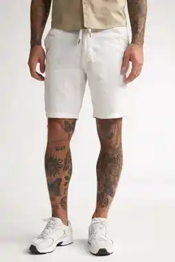 Wehkamp Petrol Industries linnen chino korte broek - wit aanbieding