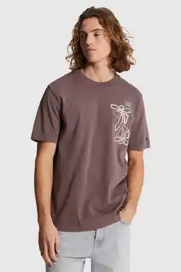 Wehkamp Cast Iron relaxed T-shirt donkerpaars aanbieding