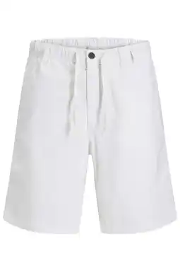 Wehkamp JACK & JONES PANTS STUDIO JPSTJAIDEN relaxed casual short met linnen wit aanbieding