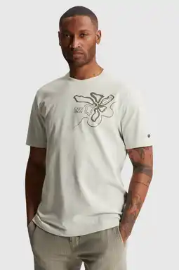 Wehkamp Cast Iron relaxed T-shirt lichtblauw aanbieding