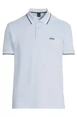 Wehkamp BOSS regular polo lichtblauw aanbieding