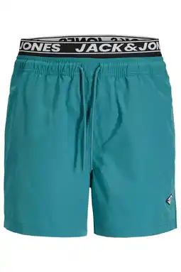 Wehkamp JACK & JONES PANTS STUDIO zwemshort met logo petrol aanbieding