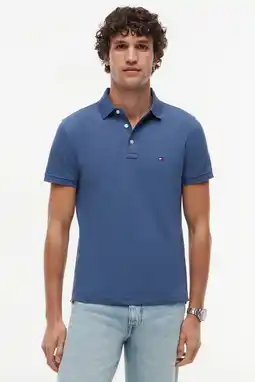 Wehkamp Tommy Hilfiger slim polo blauw aanbieding