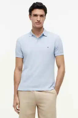 Wehkamp Tommy Hilfiger slim polo lichtblauw aanbieding