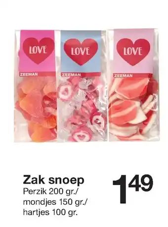 Zeeman Zak snoep aanbieding