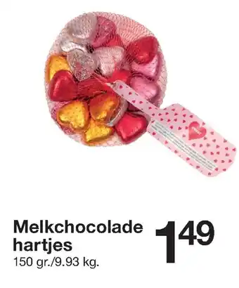 Zeeman Melkchocolade hartjes aanbieding