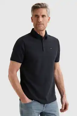Wehkamp Vanguard regular polo donkerblauw aanbieding
