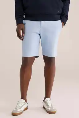 Wehkamp WE Fashion regular chino short lichtblauw aanbieding