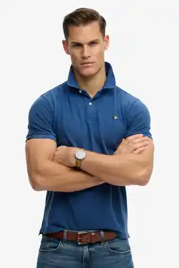 Wehkamp Superdry relaxed polo blauw aanbieding