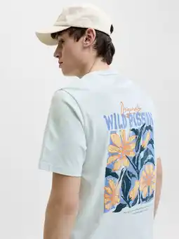 Wehkamp JACK & JONES ORIGINALS regular T-shirt met backprint mintgroen aanbieding