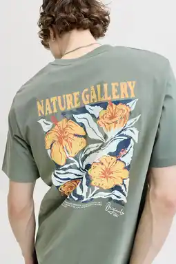 Wehkamp JACK & JONES ORIGINALS regular T-shirt met backprint groen aanbieding