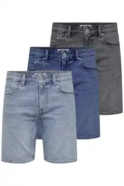 Wehkamp ONLY & SONS ONSWEFT denim regular short - (set van3) aanbieding