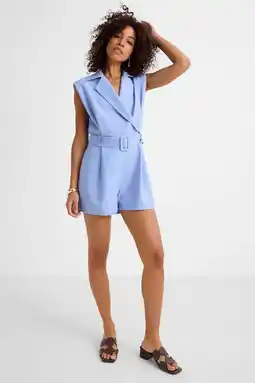 Wehkamp Ruby blazer playsuit lichtblauw aanbieding