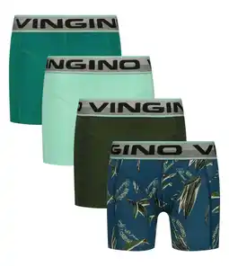 Wehkamp Vingino boxershort - groen/multicolor (set van 4) aanbieding