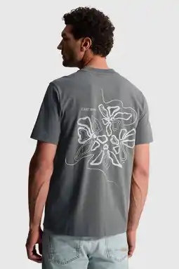 Wehkamp Cast Iron regular fit t-shirt met backprint - antraciet aanbieding