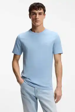 Wehkamp BOSS regular T-shirt blauw aanbieding