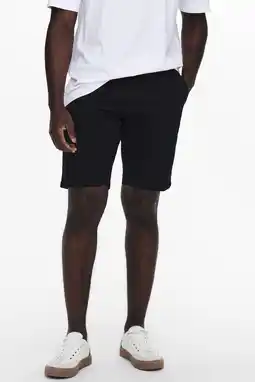 Wehkamp ONLY & SONS ONSCAM regular chino short zwart aanbieding