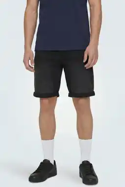 Wehkamp ONLY & SONS ONSPLY regular lowwaist denim short black denim aanbieding