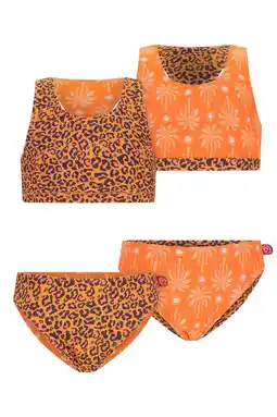 Wehkamp Just Beach reversible crop bikini Inside Out oranje aanbieding