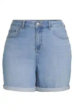 Wehkamp GREAT LOOKS relaxed fit denim short light blue aanbieding