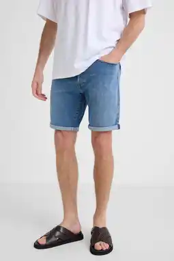 Wehkamp REPLAY denim slim short blauw aanbieding