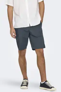 Wehkamp ONLY & SONS ONSKAL slim chino short grijsblauw aanbieding