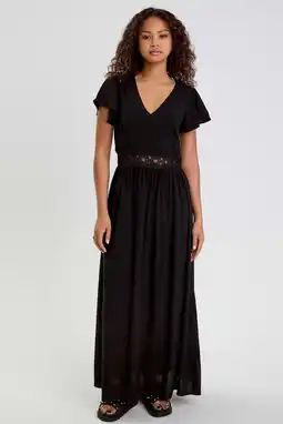 Wehkamp Cache Cache midi jurk broderie zwart aanbieding
