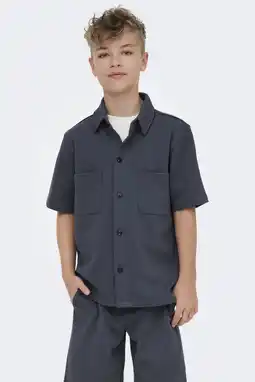 Wehkamp ONLY & SONS JUNIOR overhemd donkerblauw aanbieding