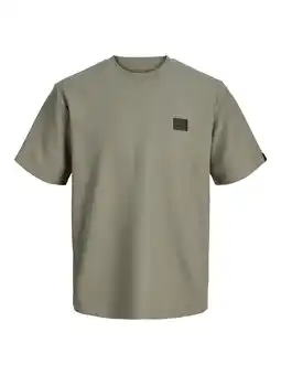 Wehkamp JACK & JONES relaxed T-shirt met textuur groen aanbieding