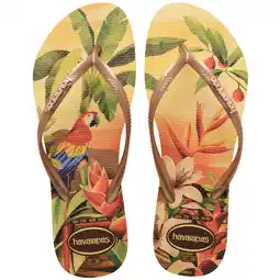 Wehkamp Havaianas Slim Tropical teenslippers geel aanbieding