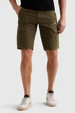 Wehkamp PME Legend tapered cargo short donkergroen aanbieding