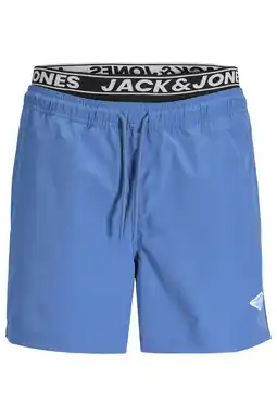 Wehkamp JACK & JONES PANTS STUDIO zwemshort met logo blauw aanbieding