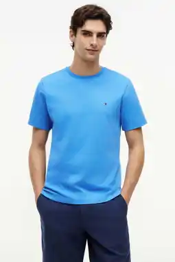 Wehkamp Tommy Hilfiger regular T-shirt blauw aanbieding