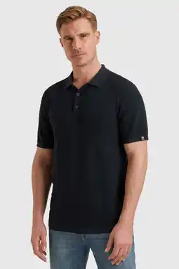 Wehkamp Vanguard regular polo met ingebreid patroon aanbieding
