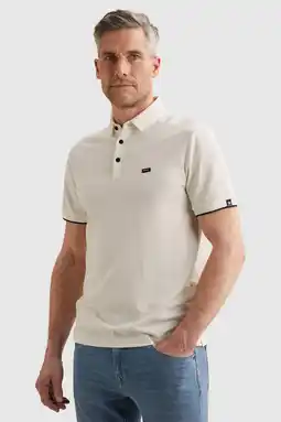 Wehkamp Vanguard regular polo ecru aanbieding