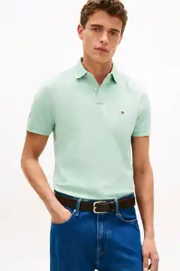Wehkamp Tommy Hilfiger regular polo mintgroen aanbieding
