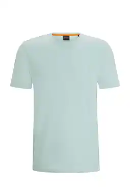 Wehkamp BOSS regular T-shirt Turquoise aanbieding