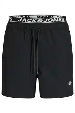 Wehkamp JACK & JONES PANTS STUDIO zwemshort met logo zwart aanbieding